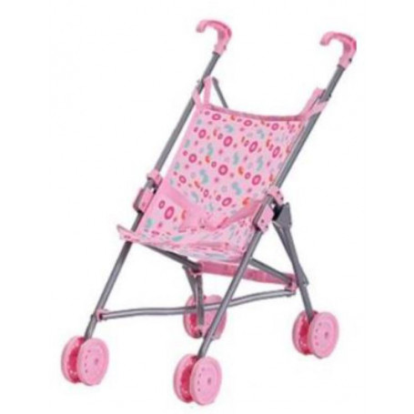 Pink Dotted Umbrella Stroller