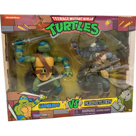 TMNT Classic Collection 6" 2pk - Leo Vs Rocksteady
