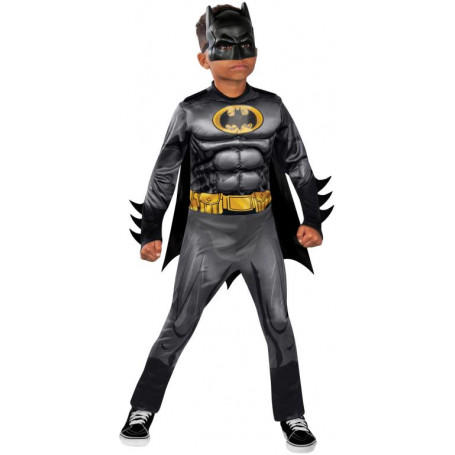 BATMAN DELUXE LENTICULAR COSTUME - SIZE 6-8 YRS