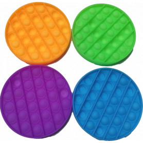 Pop It Fidget Toy Glow in the Dark CIRCLE assorted (D48)