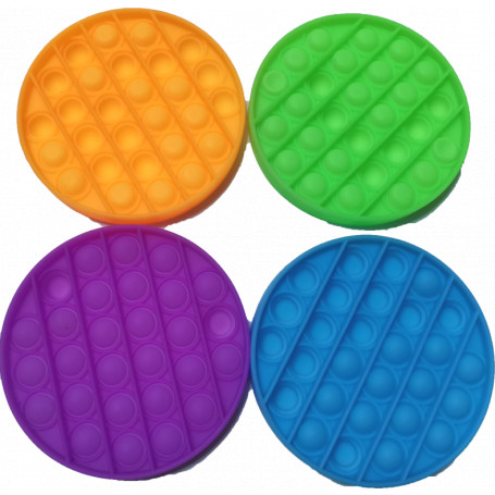 Pop It Fidget Toy Glow in the Dark CIRCLE assorted (D48)