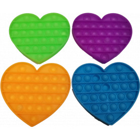 Pop It Fidget Toy Glow in the Dark HEART assorted (D48)
