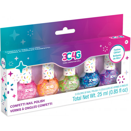 CONFETTI NAIL POLISH 5 PK