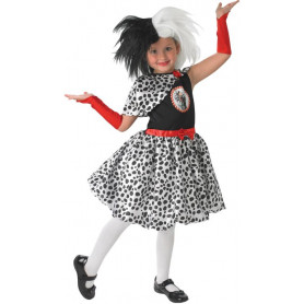 CRUELLA DE VIL DELUXE COSTUME - SIZE 7-8