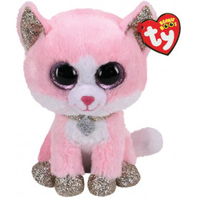 Beanie Boos Reg Fiona Cat Pink     