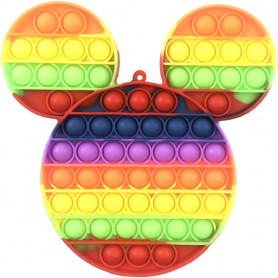 Pop It Fidget Toy SuperSized Rainbow Mouse