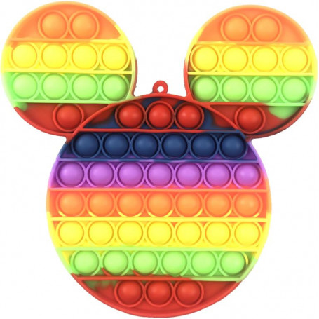 Pop It Fidget Toy SuperSized Rainbow Mouse