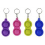 2 Dot 100% Silicon Sensory Fidget Toy Keychain asst  (D48)