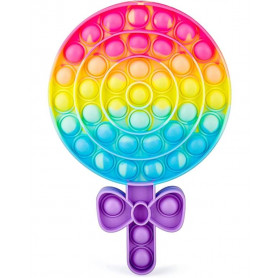 Pop It Fidget Toy SuperSized Colour Swirl LOLLIPOP assorted