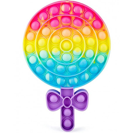 Pop It Fidget Toy SuperSized Colour Swirl LOLLIPOP assorted