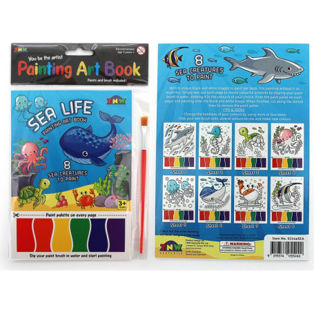 PAINTING ART BOOK (8xA5 SHEETS/BOOK) - SEA LIFE