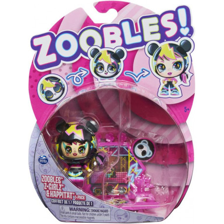 Zoobles Girl + Happytat 1pk Asst