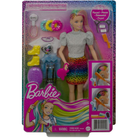 Barbie® Leopard Rainbow Hair Doll