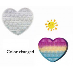 Pop It Fidget Toy Colour Change HEART