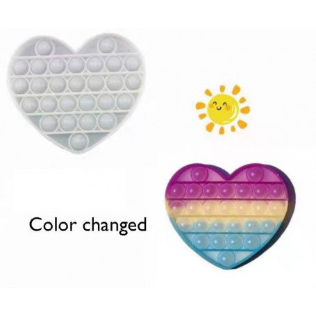 Pop It Fidget Toy Colour Change HEART