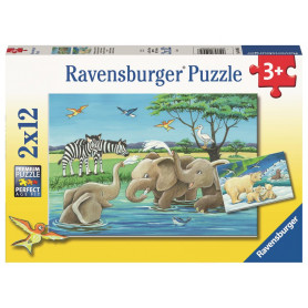 Rburg - Baby Safari Animals Puzzle 2x12pc