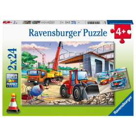 Rburg - Construction & Cars Puzzle 2x24pc