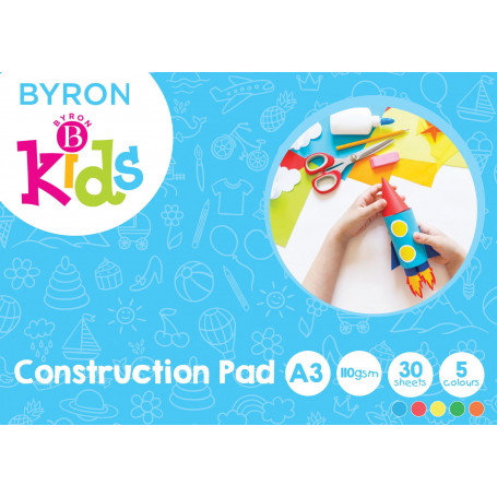 JASART BYRON KIDS CONSTRUCTION PAPER PAD A3 110GSM 30 SHT