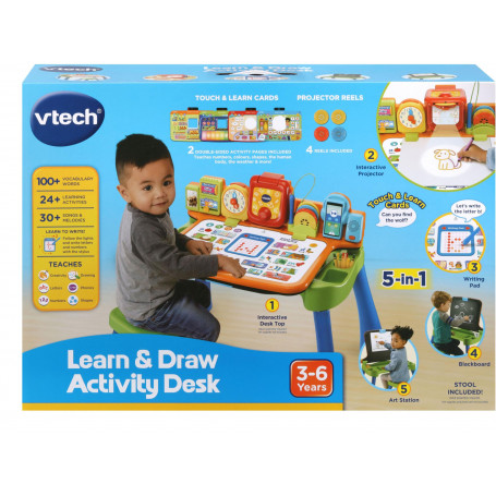 VTech Learn & Draw Activity Desk Blue