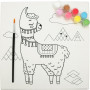 JASART KIDS COLOURING CANVAS 10X10INCH ASSTED