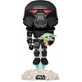 Mandalorian - Dark Trooper w/Child (Glow) Pop!