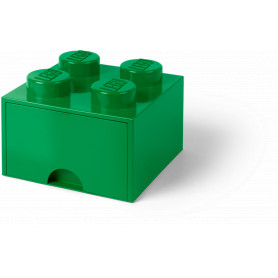 LEGO BRICK DRAWER (4 KNOBS) Dark Green