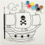 JASART KIDS COLOURING CANVAS 10X10INCH ASSTED