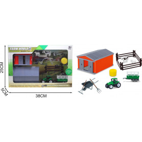 Farm World w Barn & Tractor set