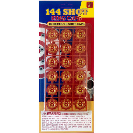 8 Shot Ring Caps - 144 Shots