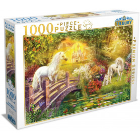 1000pce Tilbury Premium Puzzle - Enchanted Garden Unicorns
