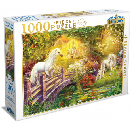 1000pce Tilbury Premium Puzzle - Enchanted Garden Unicorns