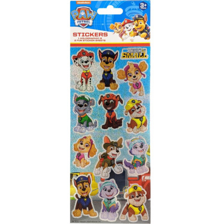 Paw Patrol Stickers 3 Pack - Holographic