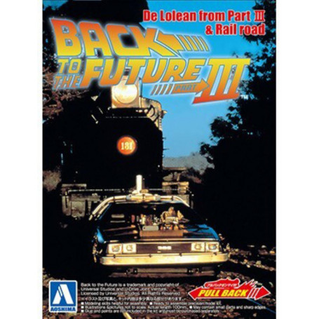 BACK TO THE FUTURE 1/43 Pullback DELOREAN from PART 3 & Rail road