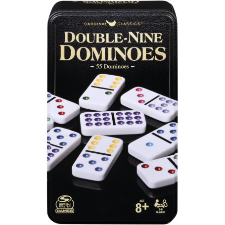 Double 9 Dominoes in Black and Gold