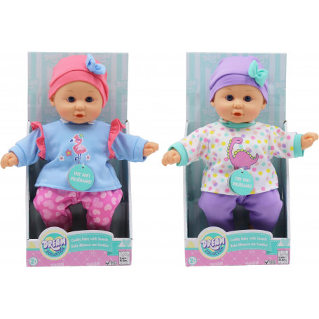 GIGO 12" 2 AST. BABY BABBLER DOLLS WITH 20 SOUNDS