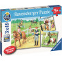 Rburg - A Day at the Stables Puzzle 3x49pc