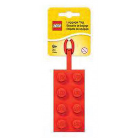 Lego Iconic 2x4 Brick Bag Tag  (Red)