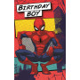 SPIDERMAN CROUCHING BRIGHT BIRTHDAY CARD