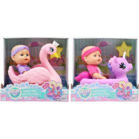GIGO 10" BATHTIME BABY DOLLS - W/BATH PETS