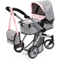 Milano Mega Set w/Combi Doll Pram - Grey & Pink