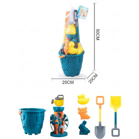 8 pc Bucket & Sand wheel w acess beach set