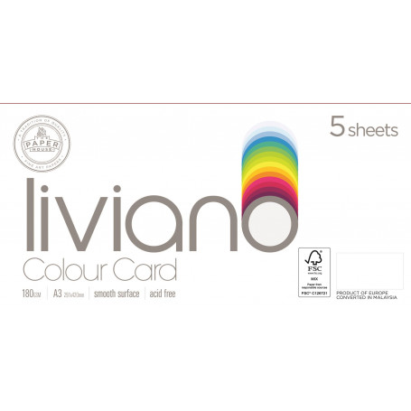 Liviano 180gsm A3 - Red FSC Mix Credit - Pack 5