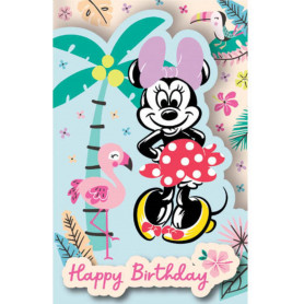 DISNEY MINNIE TROPICAL FLORAL CARD