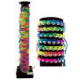 Rainbow Braided Bracelet on Stand