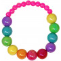 Pink Poppy Rainbow Beads Necklace & Bracelet Set