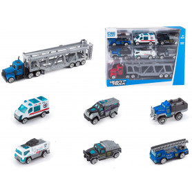 7 pcs Die-cast Emergency Truck Set (D54)