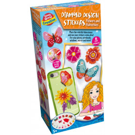 Diamond Design Stickers Flowers And Flutterbies