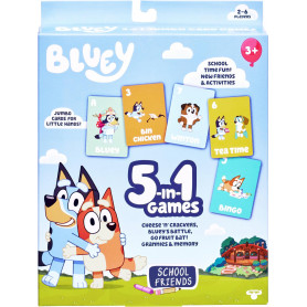 BLUEY 5 IN 1 CARD GAME SET - SCHOOL THEME