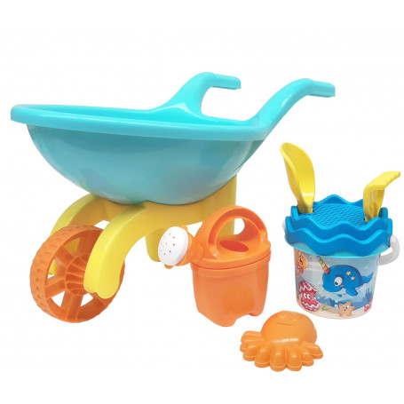 CRAZY FISH WHEELBARROW BEACH SET