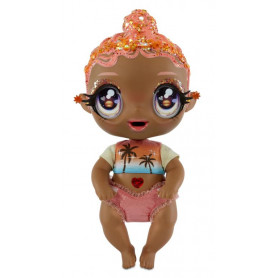Glitter Babyz Doll- Coral Pink (Palm Trees)